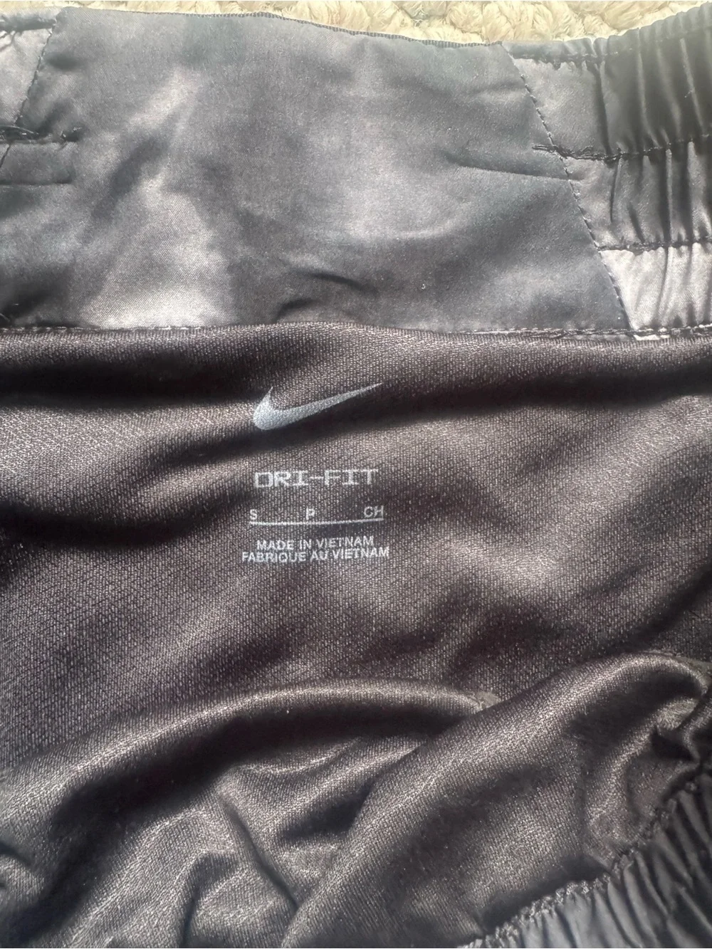 Nike Women's Black Gray Tie-Dye Athletic Shorts